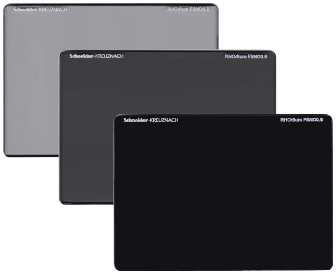 Jeu de trois filtres neutres Schneider-Kreuznach RHOdium FSND